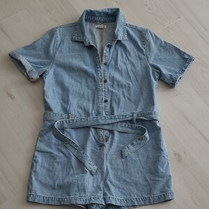 Billabong Light Blue Denim Romper